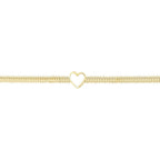 Goldenes Herz Fischgrätenketten Armband