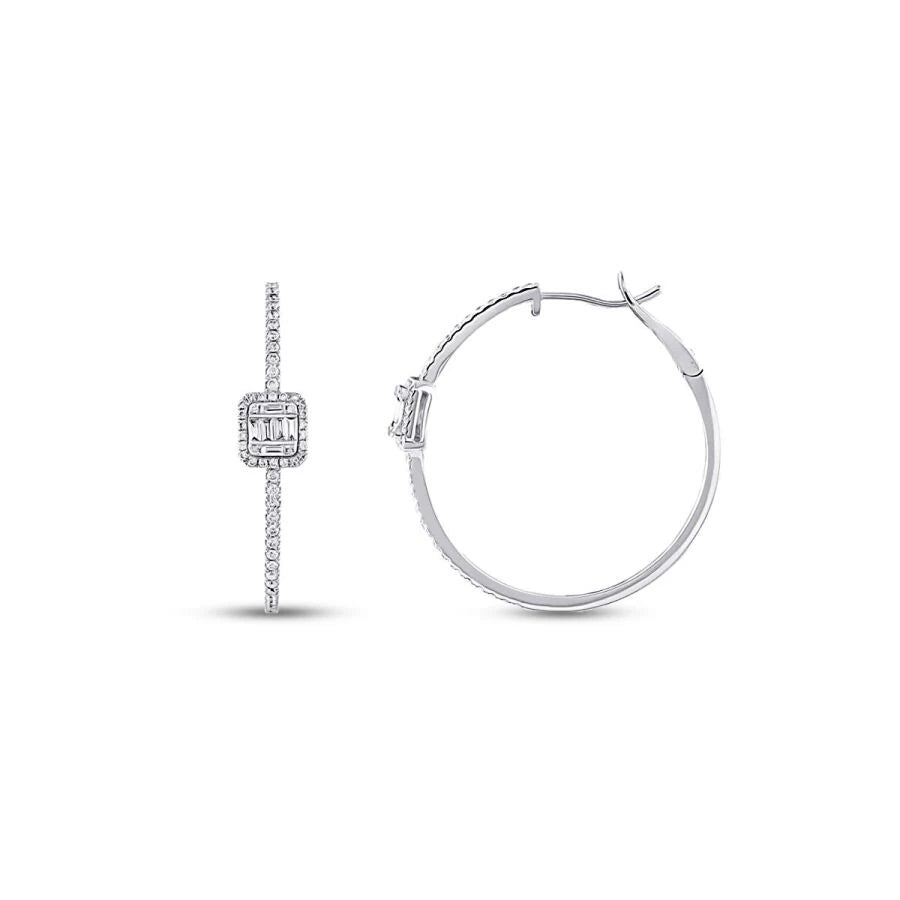 0.54 ct. Diamant Creolen Ohrringe