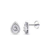 0.21 ct. Diamant Baguette Tropfen Ohrringe