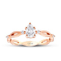 0.44 ct. Diamant Tropfen Solitär Verlobungsring