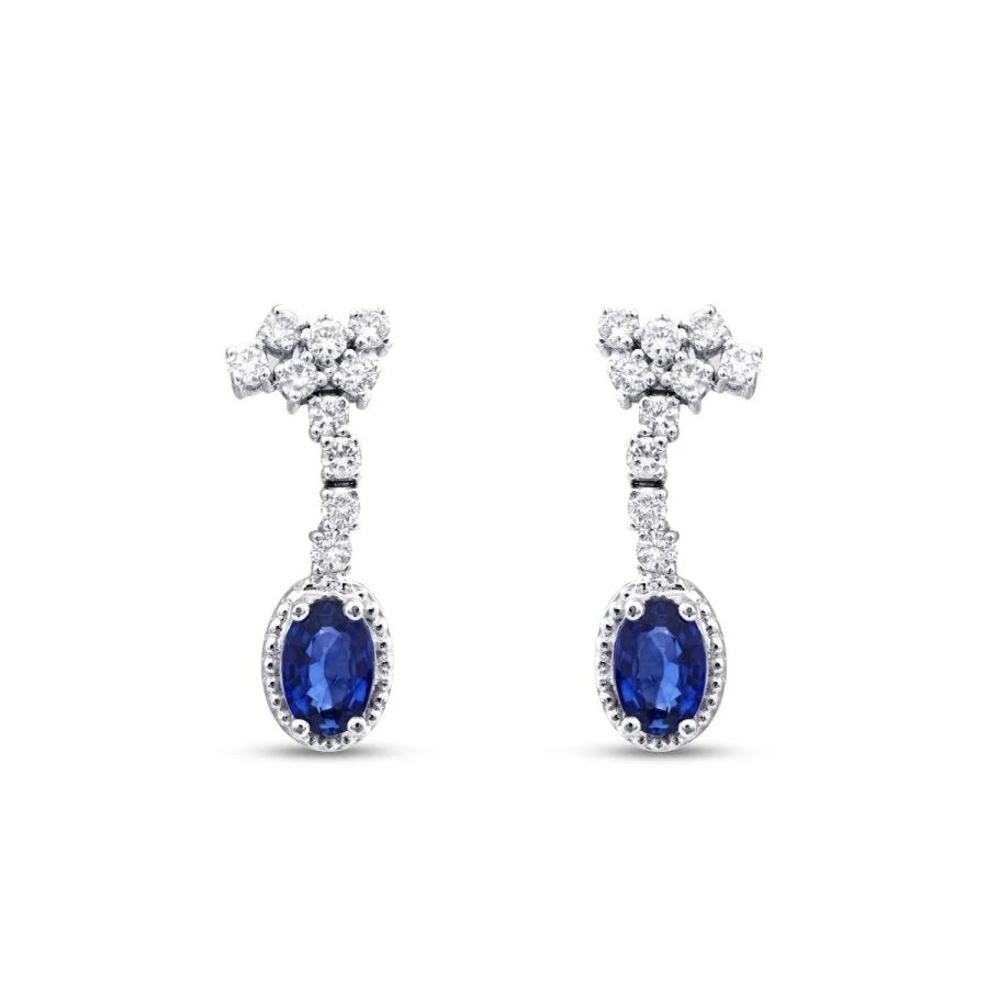 1.44 ct. Diamant Saphir Ohrringe