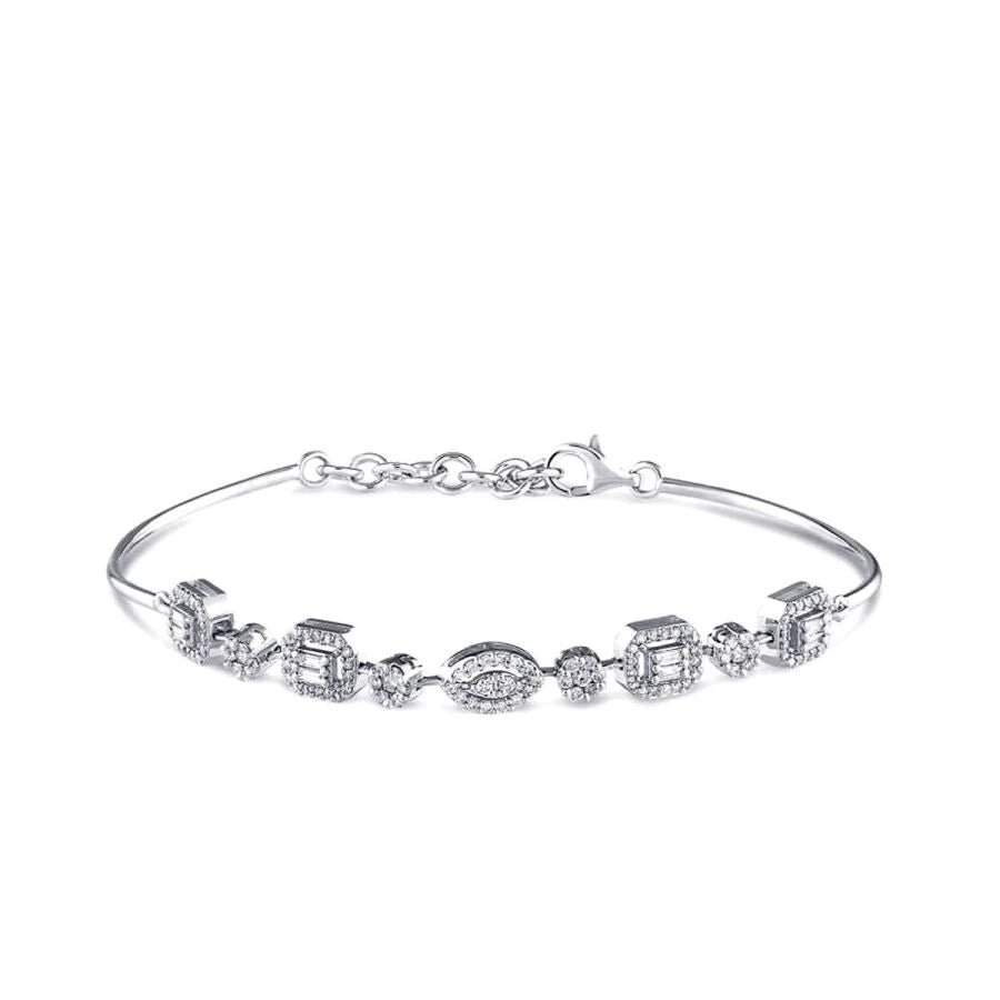 0.63 ct. Diamant Baguette Armreif