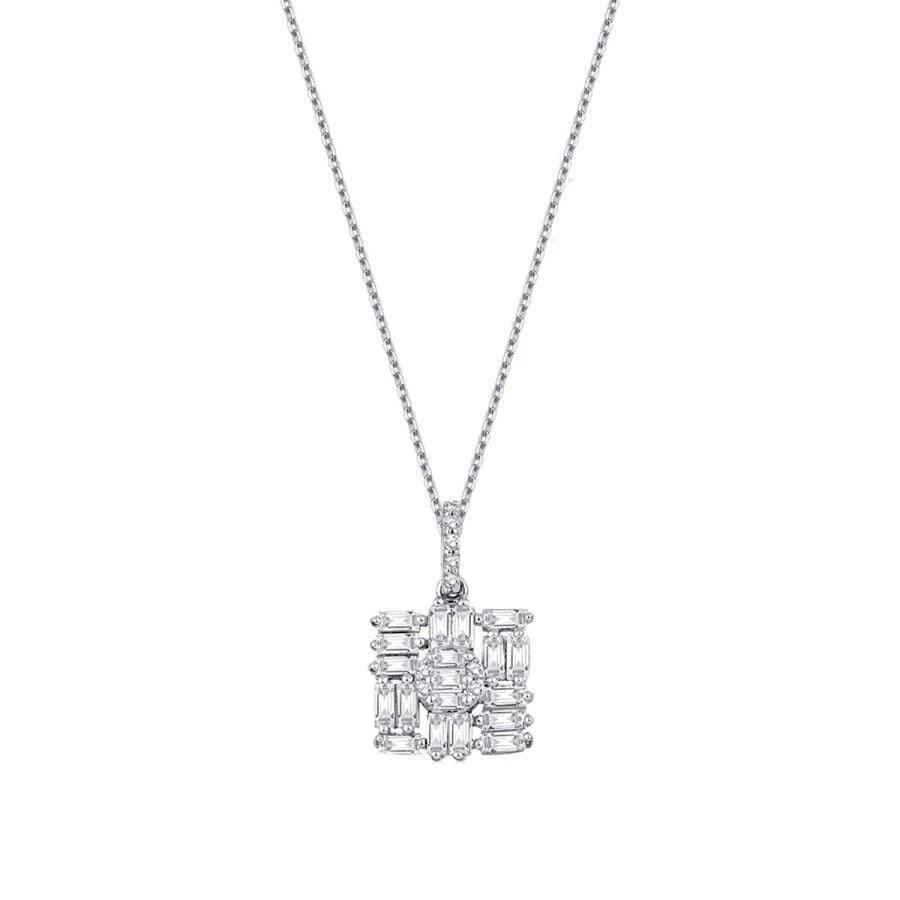 0.43 ct. Diamant Baguette Trend Halskette