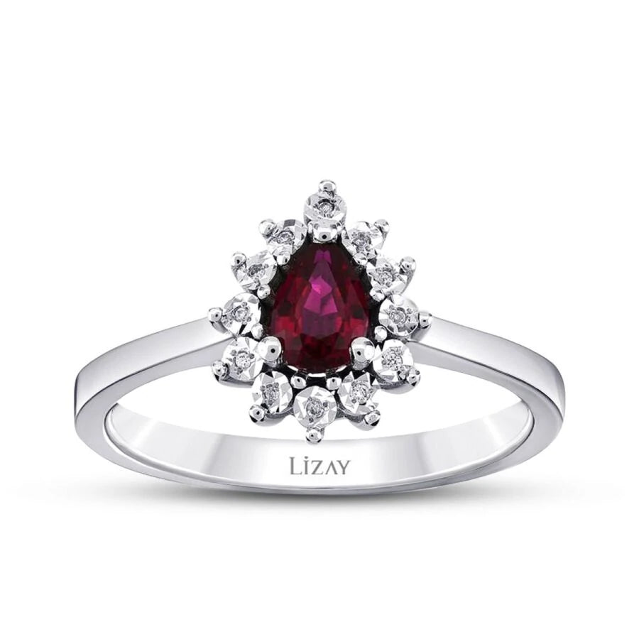 0.56 ct. Diamant Rubin Ring