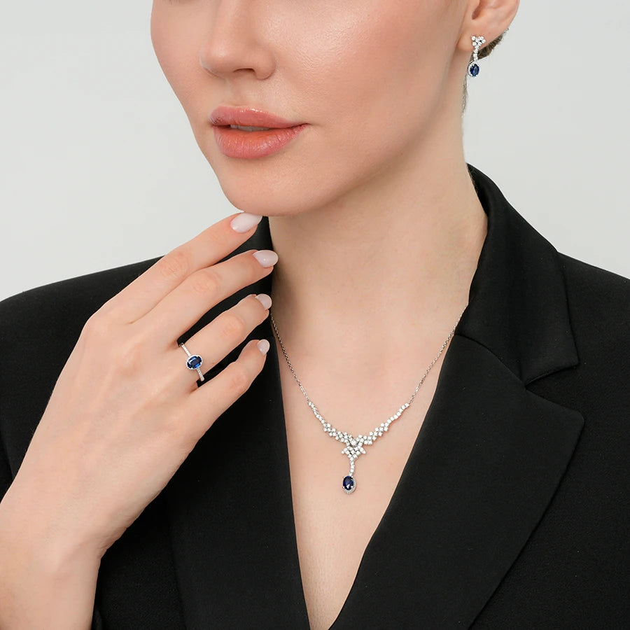 1.44 ct. Diamant Saphir Ohrringe