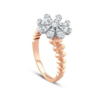 0.31 ct. Diamant Baguette Blumen Ring