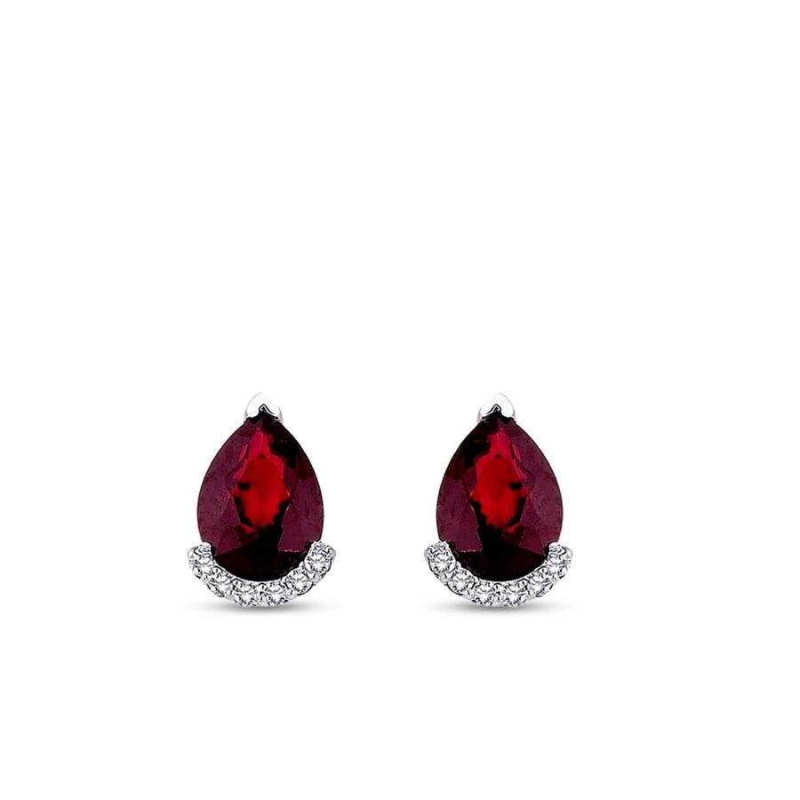 2.03 ct. Diamant Rubin Ohrringe