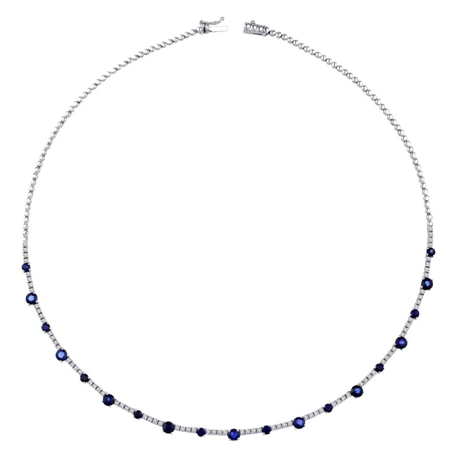 5.66 ct. Diamant Saphir Halskette