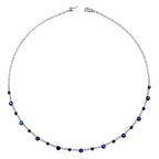 5.66 ct. Diamant Saphir Halskette