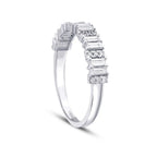 0.47 ct. Diamant Baguette Halb-Eternity Ring