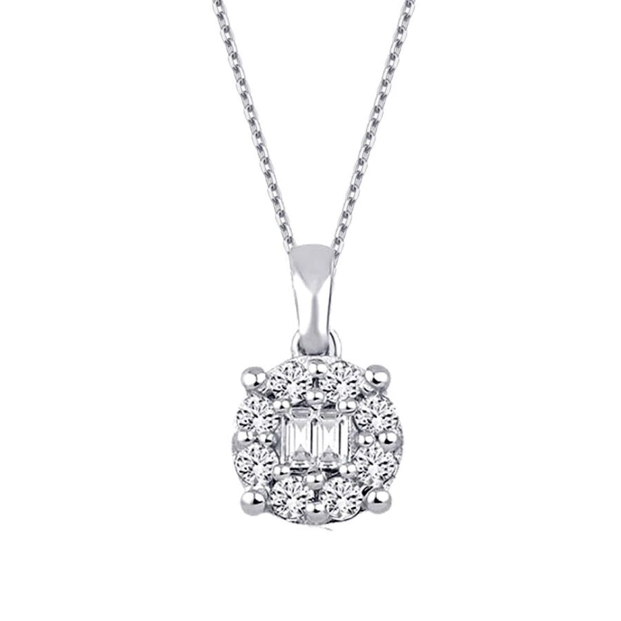 0.23 ct. Diamant Baguette Trend Halskette