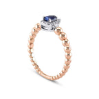 0.34 ct. Diamant Tropfen Saphir Ring