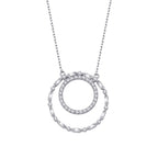 0.66 ct. Diamant Baguette Halskette