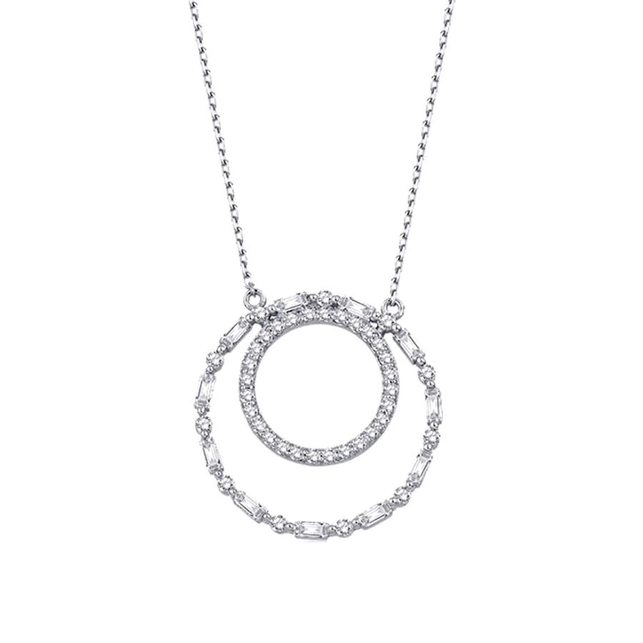 0.66 ct. Diamant Baguette Halskette