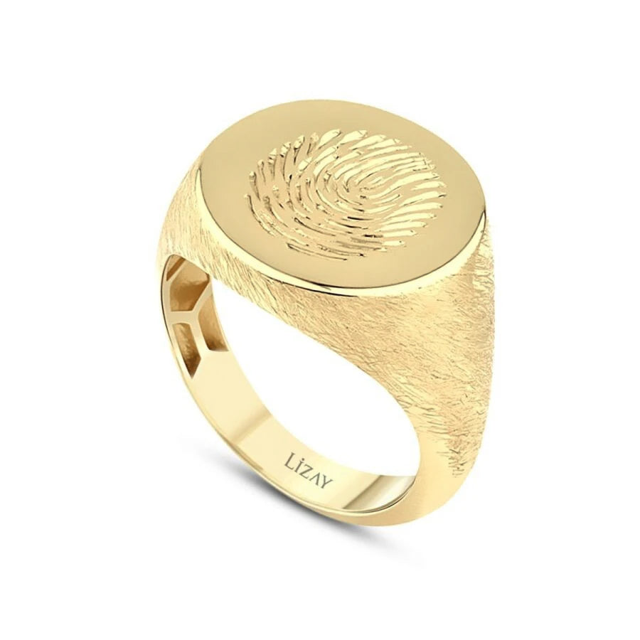 Gold Fingerabdruck Ring