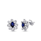 2.54 ct. Diamant Baguette Saphir Ohrringe