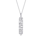 0.63 ct. Diamant Baguette Halskette