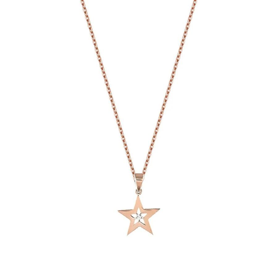 0.01 ct. Diamant Trend Stern Halskette