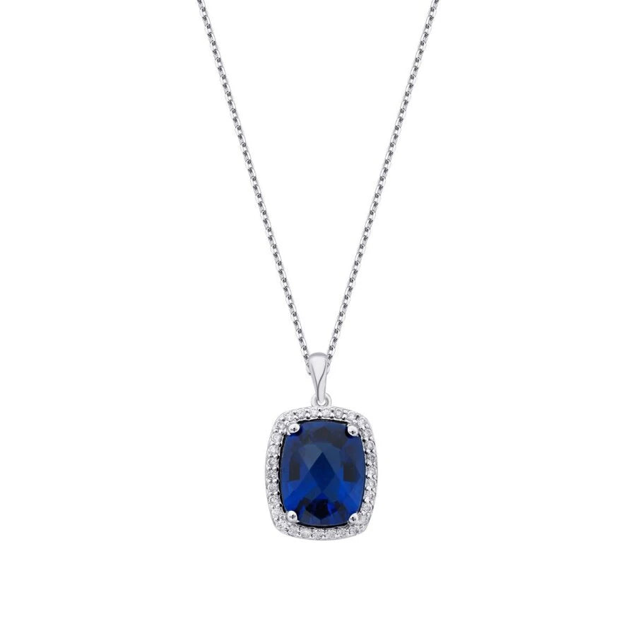 1.96 ct. Diamant Saphir Halskette