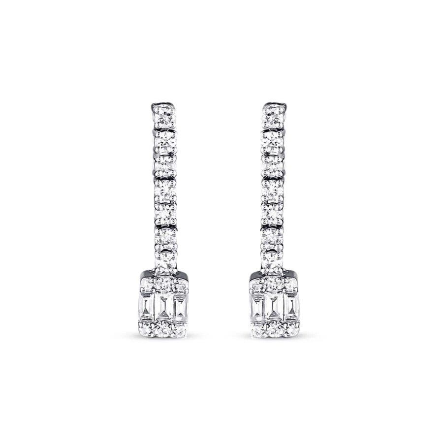 0.43 ct. Diamant Baguette Ohrringe