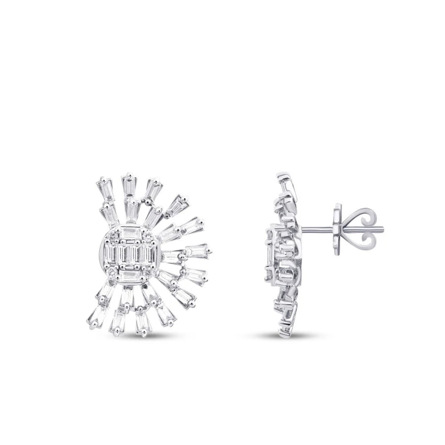 1.42 ct. Diamant Baguette Ohrringe