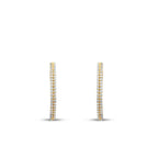 Gold Creolen mit zwei Steinreihen