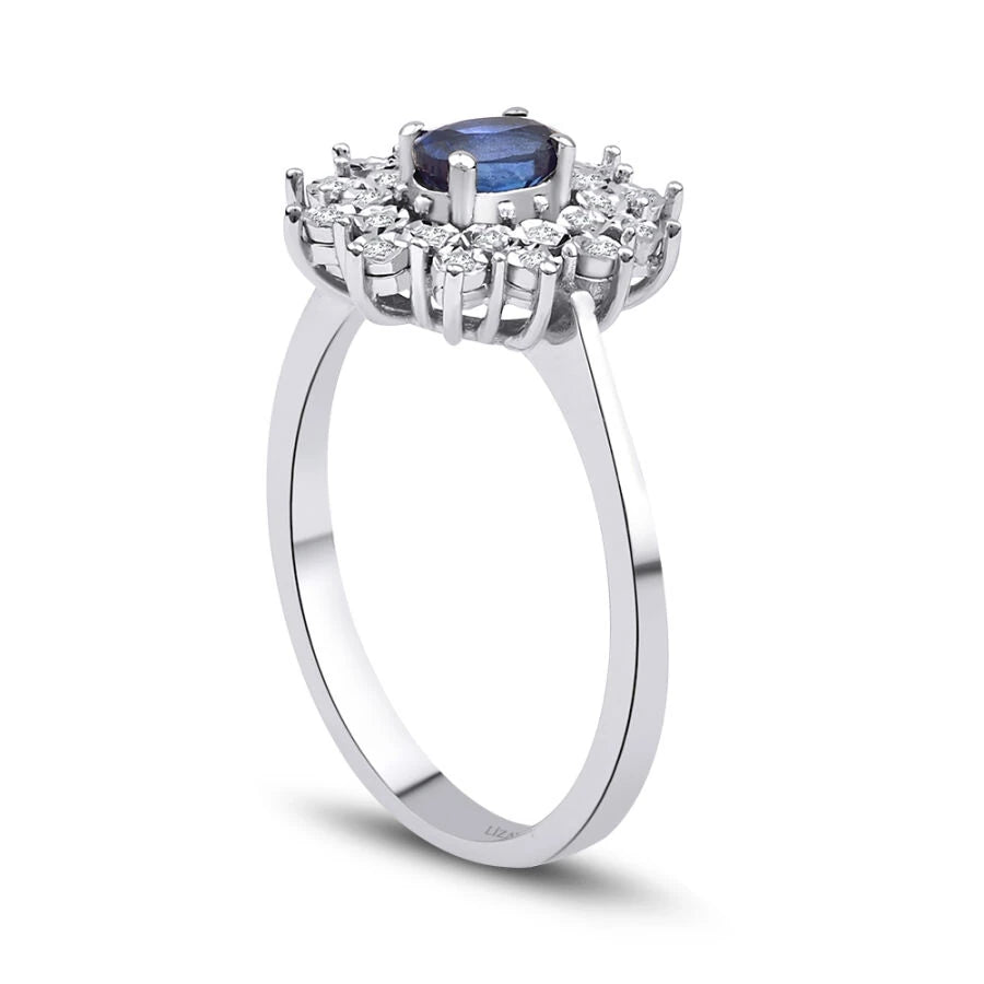 0.57 ct. Diamant Saphir Ring