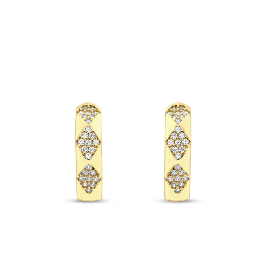 Gold Creolen mit Motiv