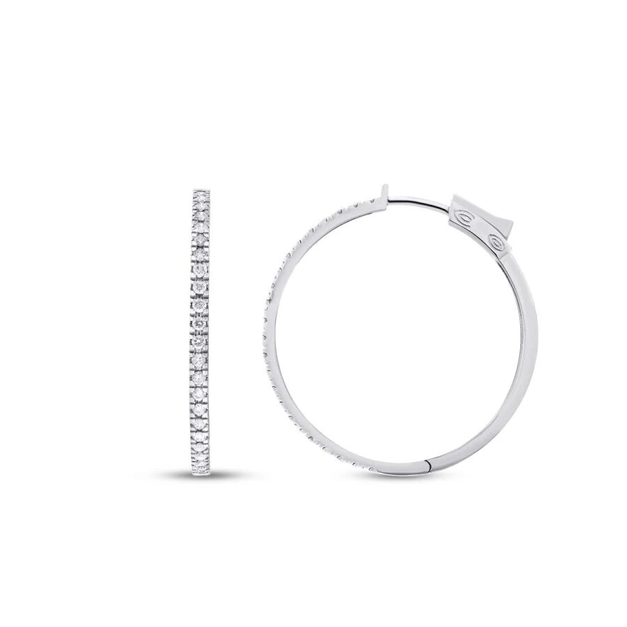 0.74 ct. Diamant Creolen Ohrringe