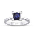 0.58 ct. Rund Solitär Saphir Verlobungsring