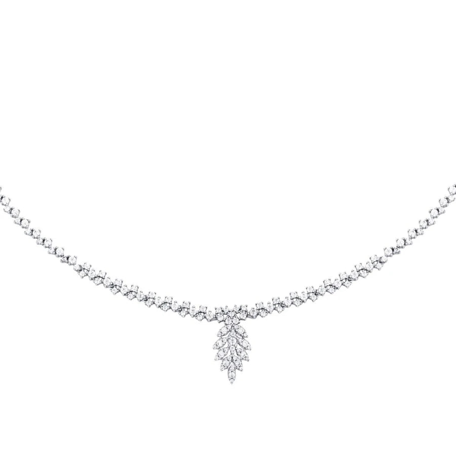 Gold Stein Blätter Halskette