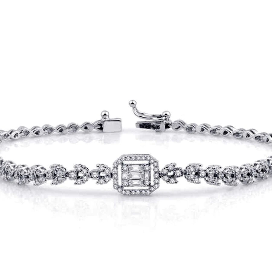0.90 ct. Diamant Baguette Armband
