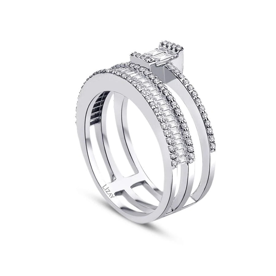 0.77 ct. Diamant Baguette Ring
