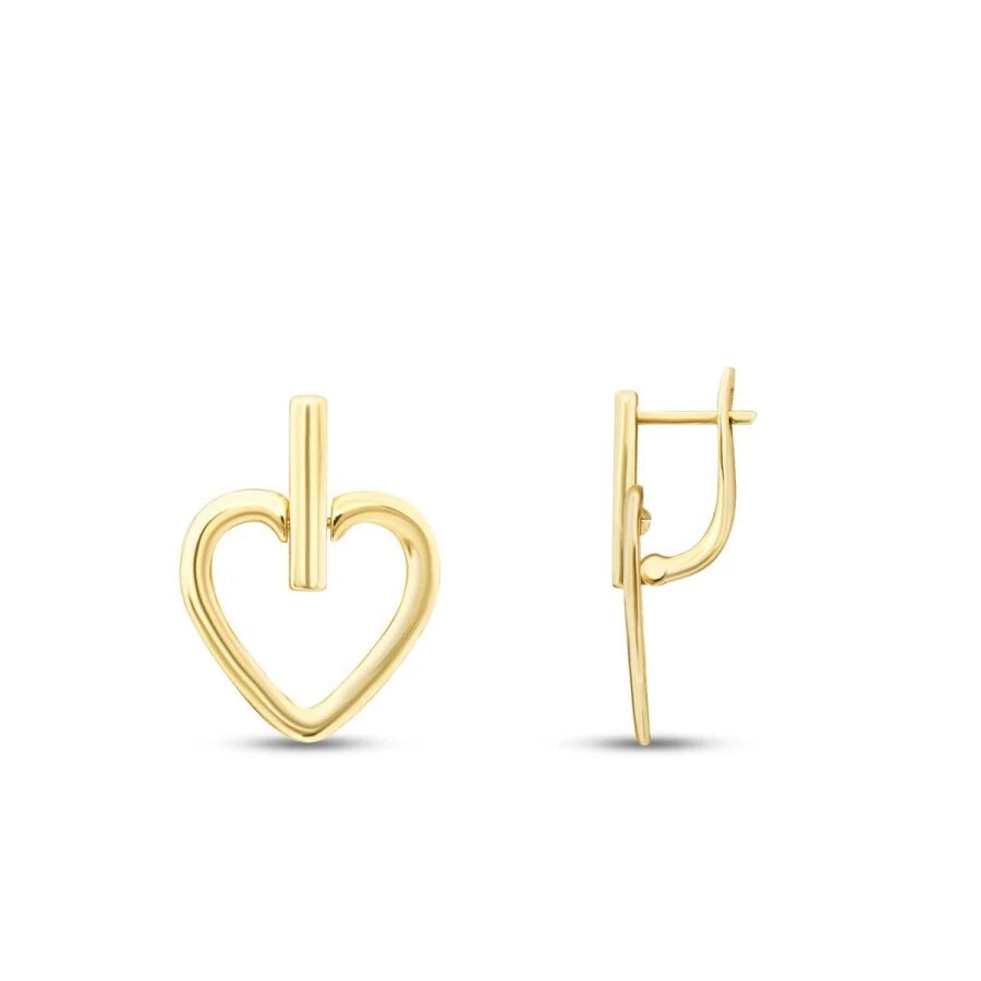 Gold Ohrringe in Herzform