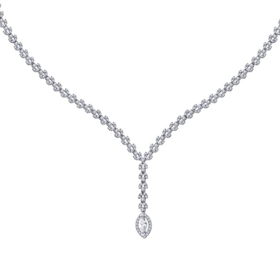 Gold Marquise Tennis Halskette