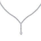 Gold Marquise Tennis Halskette