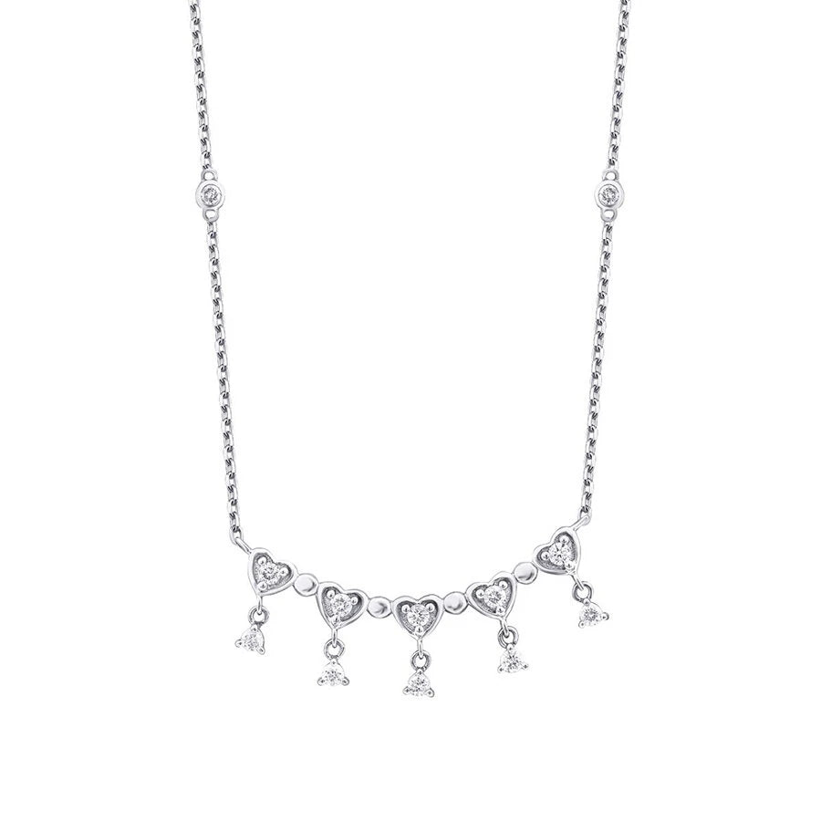 0.39 ct. Diamant Herz Halskette