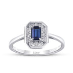 0.79 ct. Diamant Saphir Ring