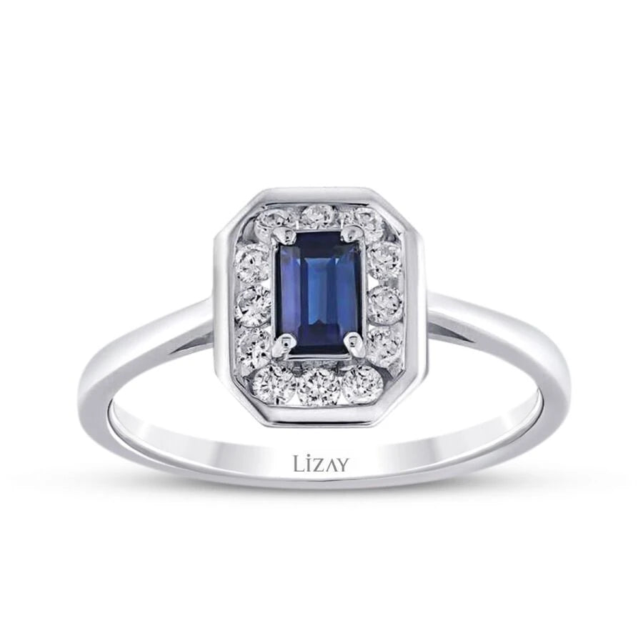 0.79 ct. Diamant Saphir Ring