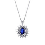 1.54 ct. Diamant Saphir Halskette
