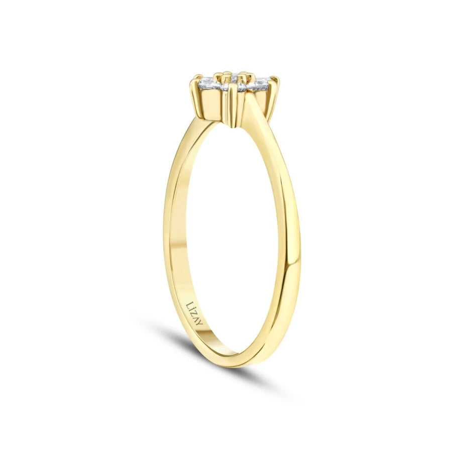 0.25 ct. Diamant Blumen Ring