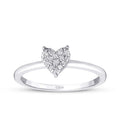0.09 ct. Diamant Weißgold Herz Ring
