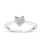 0.09 ct. Diamant Weißgold Herz Ring