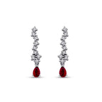 0.89 ct. Diamant Rubin Ohrringe