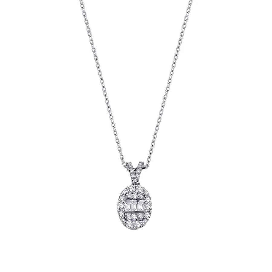 0.43 ct. Diamant Baguette Trend Halskette