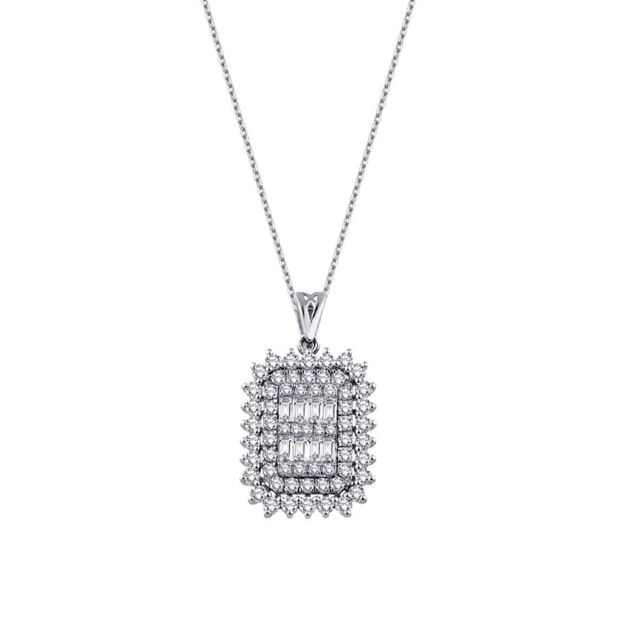 0.63 ct. Diamant Baguette Halskette