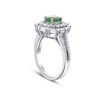 0.85 ct. Diamant Smaragd Ring