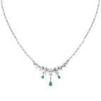 2.89 ct. Diamant Smaragd Halskette
