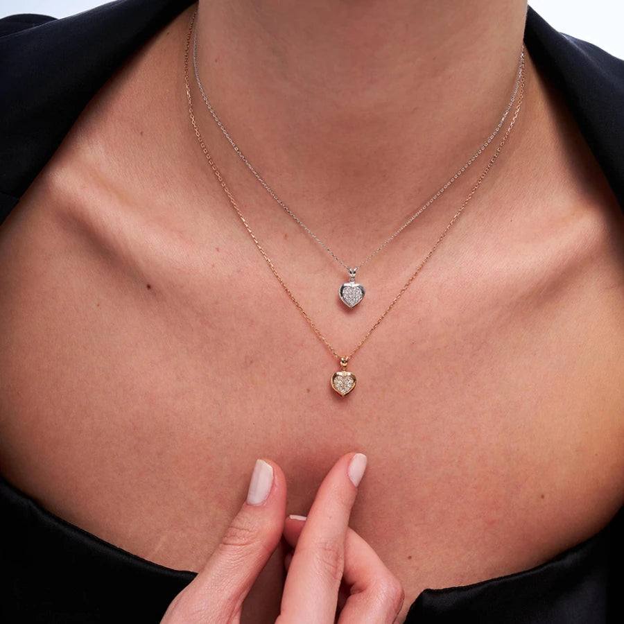 0.14 ct. Diamant Herz Trend Halskette
