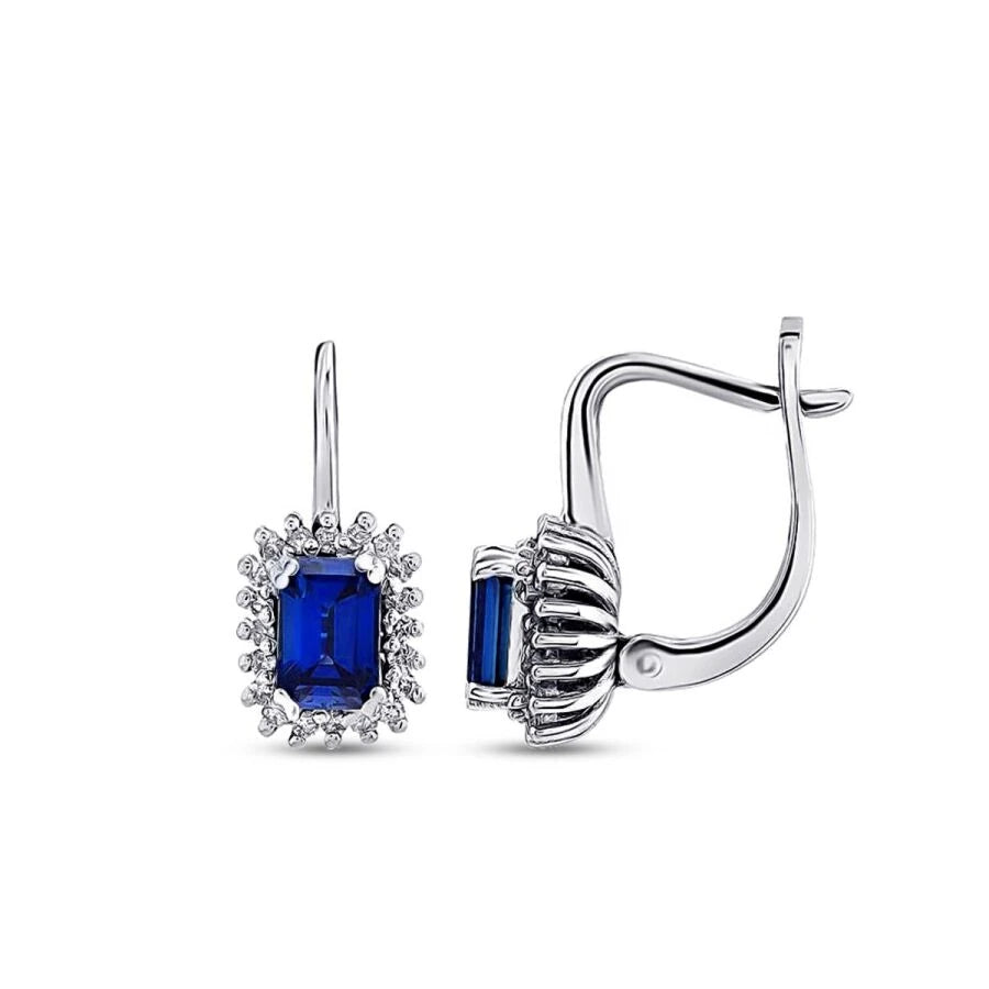 1.72 ct. Diamant Saphir Ohrringe